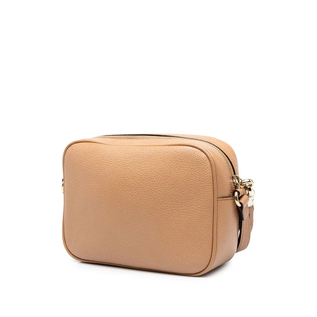 Gucci Leather Soho Disco Crossbody Beige Leather Good - Back View