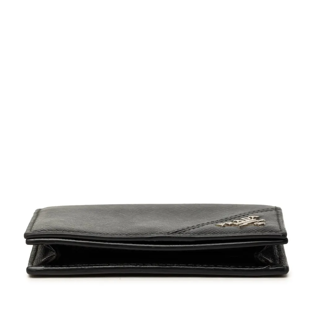 Prada Saffiano Card Holder Black Leather Very good - Inside View