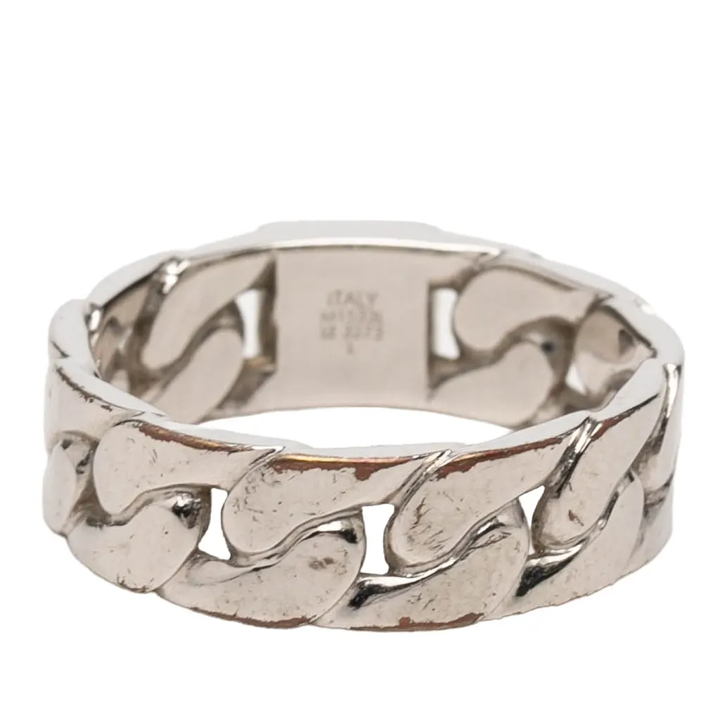 Louis Vuitton Brass Mosaic Chain Ring Silver Metal Very good - Inside View