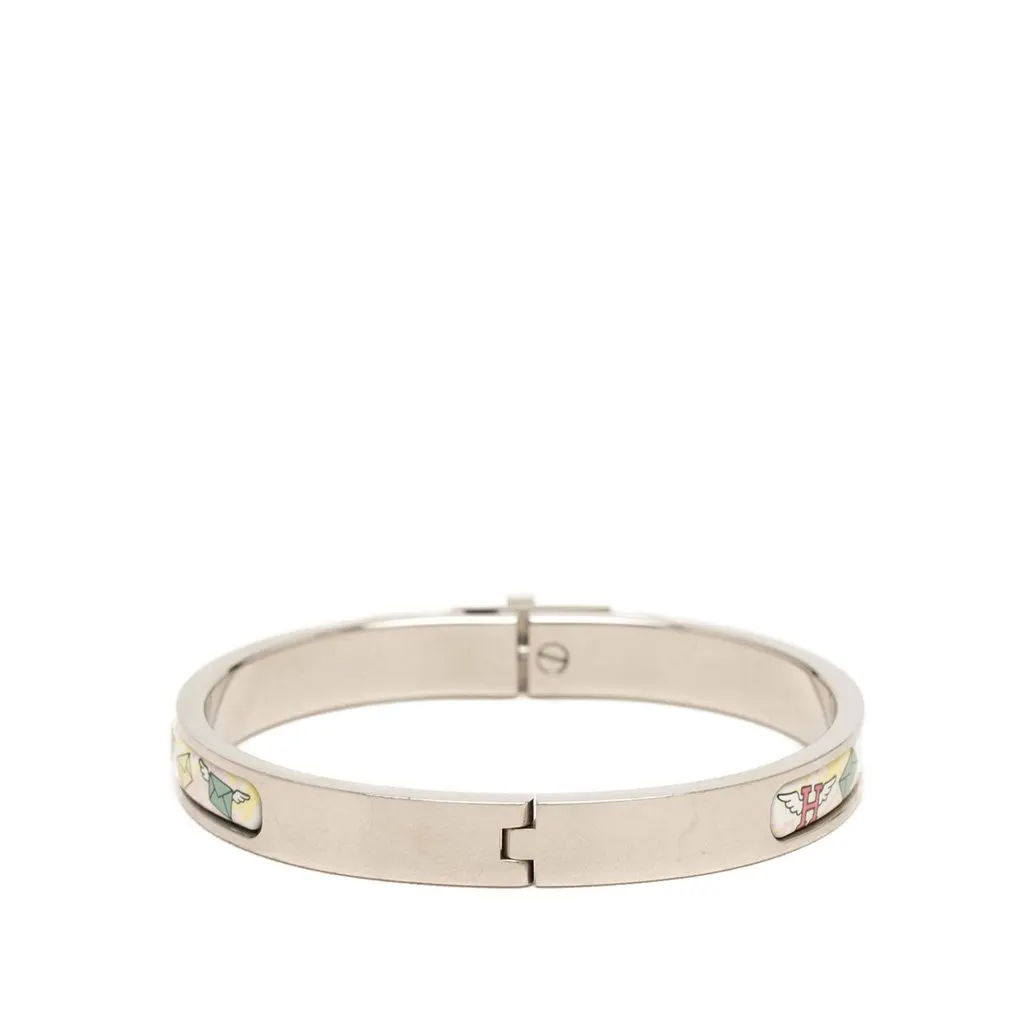 Hermès Narrow Enamel Mini Clic Kelly Flagship Bracelet White Very good - Inside View
