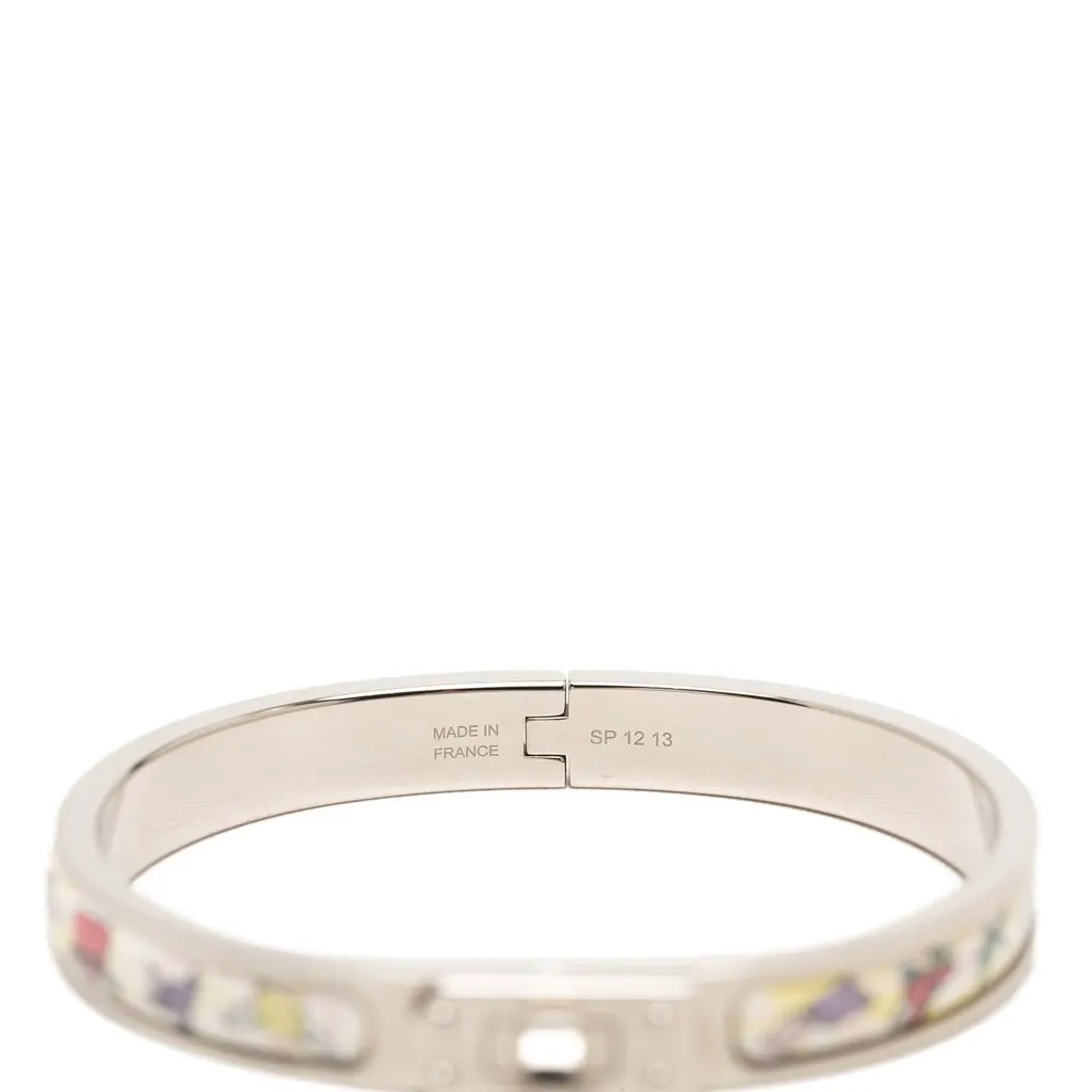 Hermès Narrow Enamel Mini Clic Kelly Flagship Bracelet White Very good - Box View