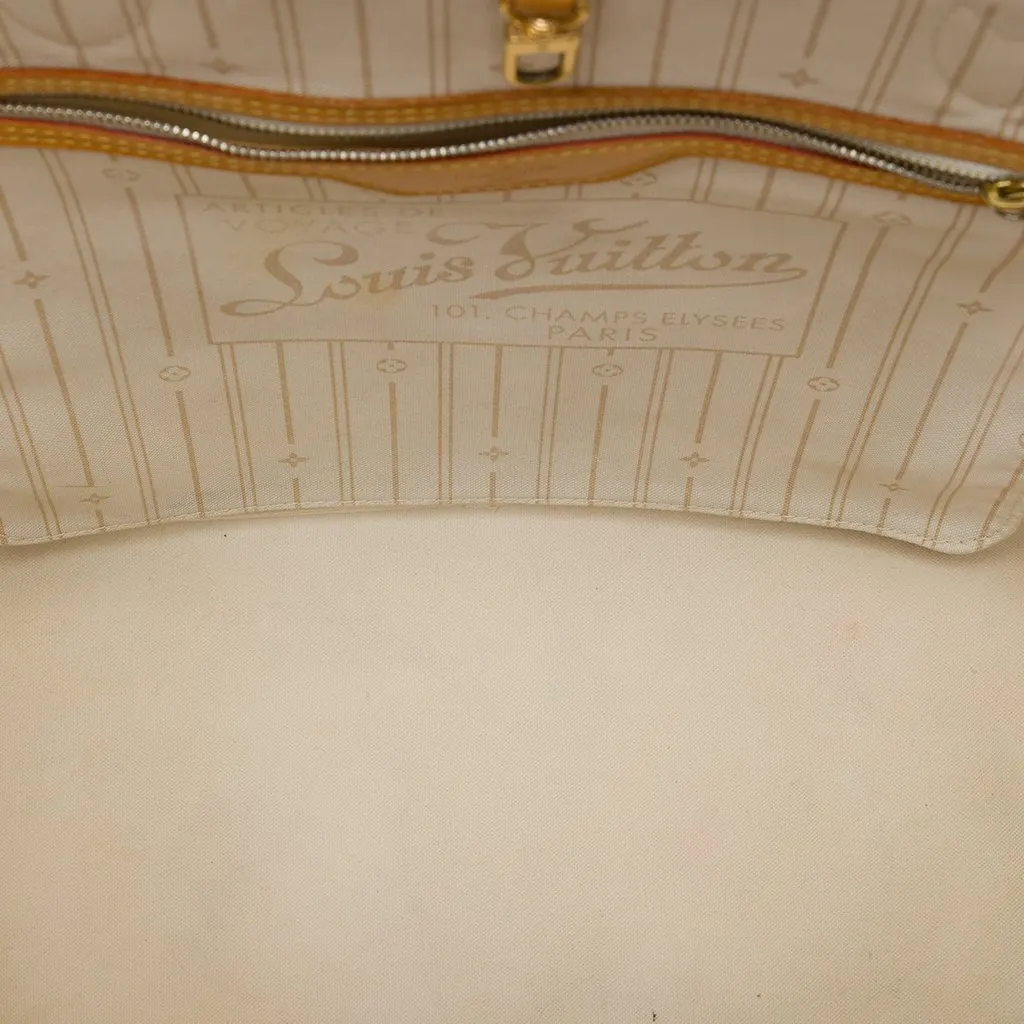 Louis Vuitton Damier Azur Neverfull GM White Canvas Very good - Model View