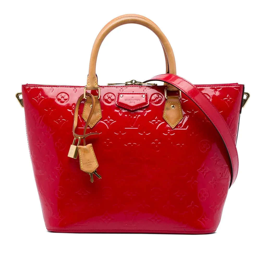 Louis Vuitton Monogram Vernis Montebello MM Red Leather Very good - Front View