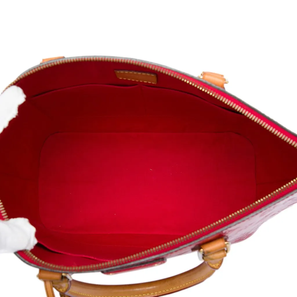 Louis Vuitton Monogram Vernis Montebello MM Red Leather Very good - Model View