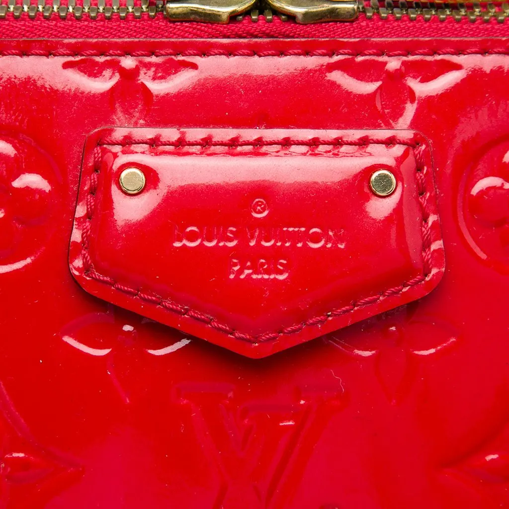 Louis Vuitton Monogram Vernis Montebello MM Red Leather Very good - Box View