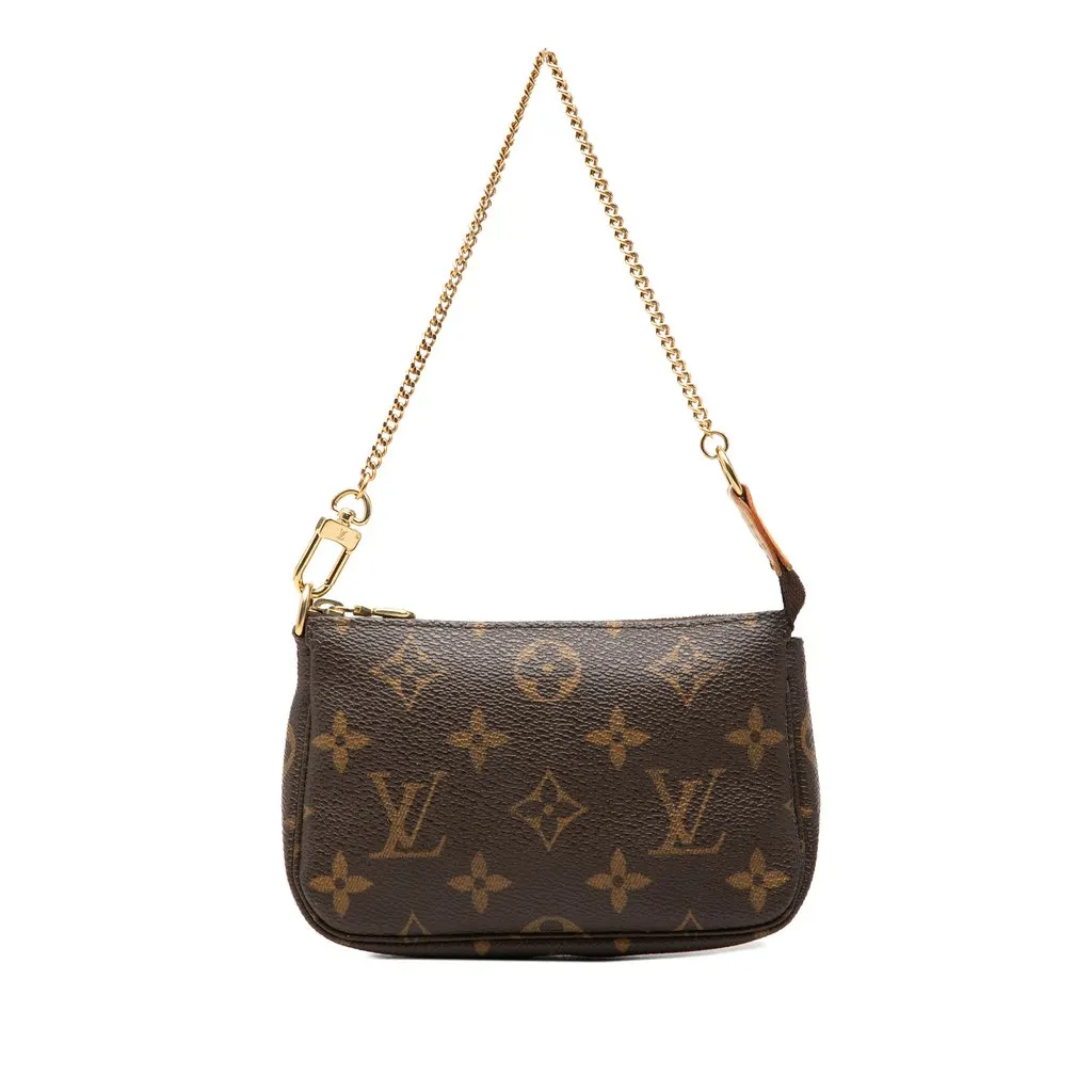 Louis Vuitton Monogram Mini Pochette Accessoires Brown Very good - Front View