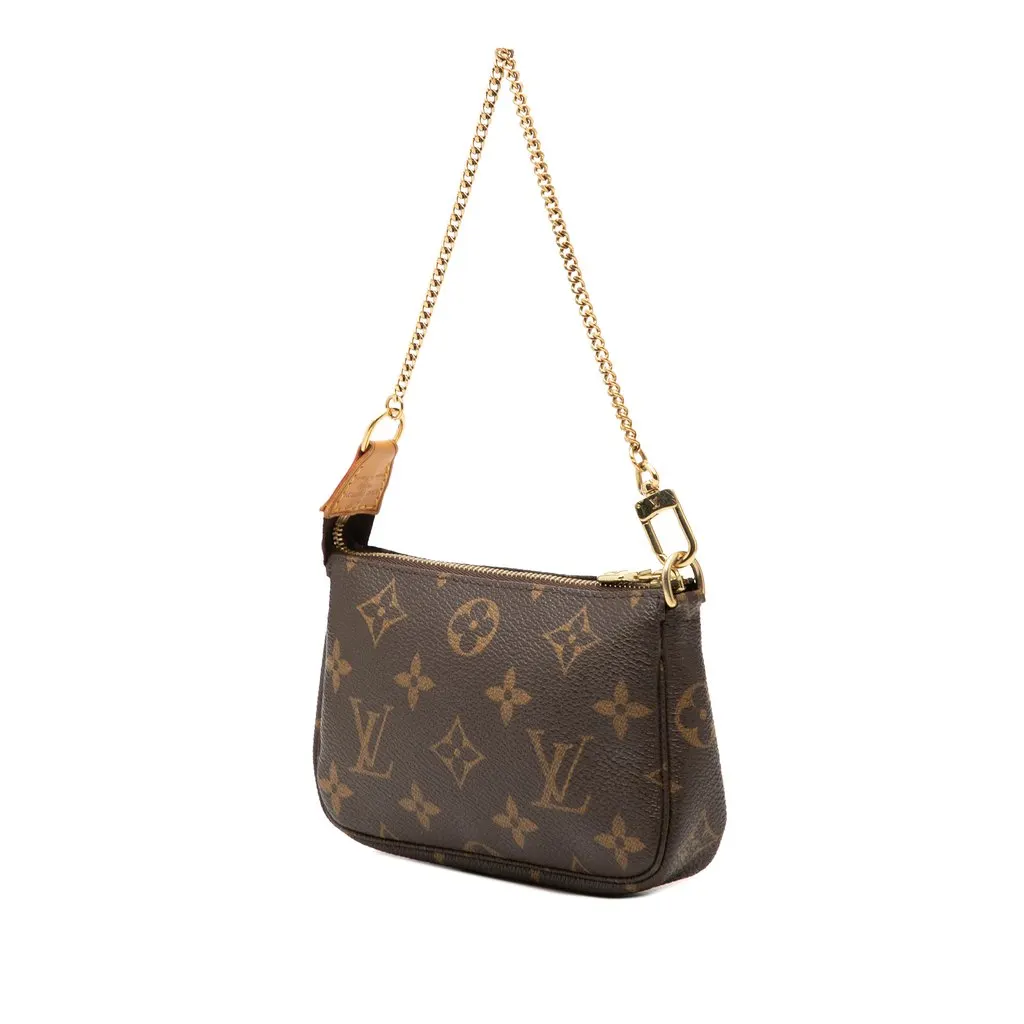 Louis Vuitton Monogram Mini Pochette Accessoires Brown Very good - Back View
