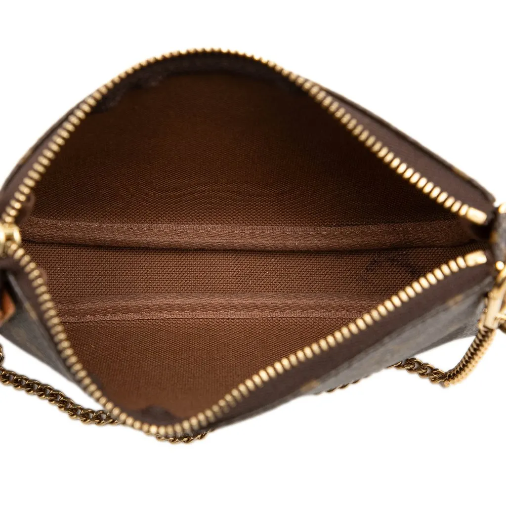 Louis Vuitton Monogram Mini Pochette Accessoires Brown Very good - Model View