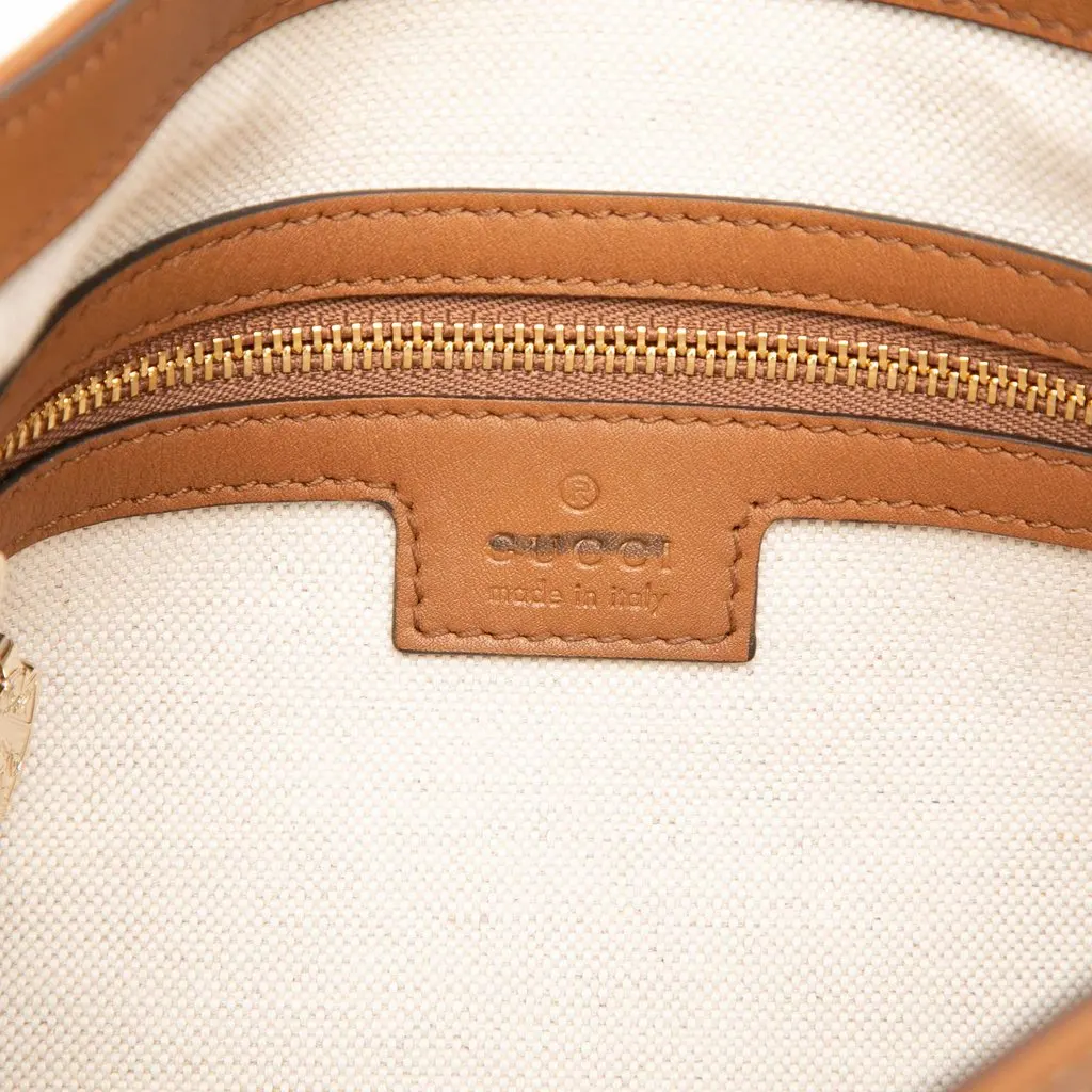 Gucci Medium GG Raffia Jackie 1961 Crossbody Beige Very good - Box View