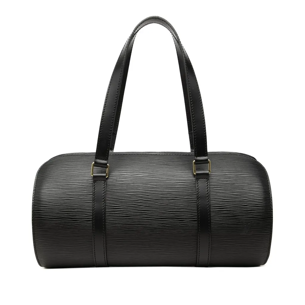 Louis Vuitton Epi Soufflot Black Leather Good - Front View