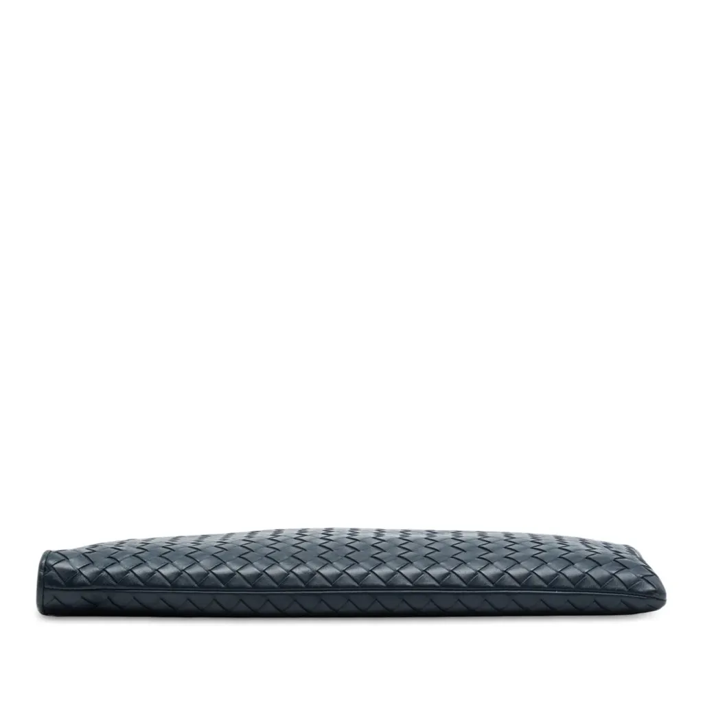 Bottega Veneta Nappa Intrecciato Clutch Blue Leather Very good - Inside View