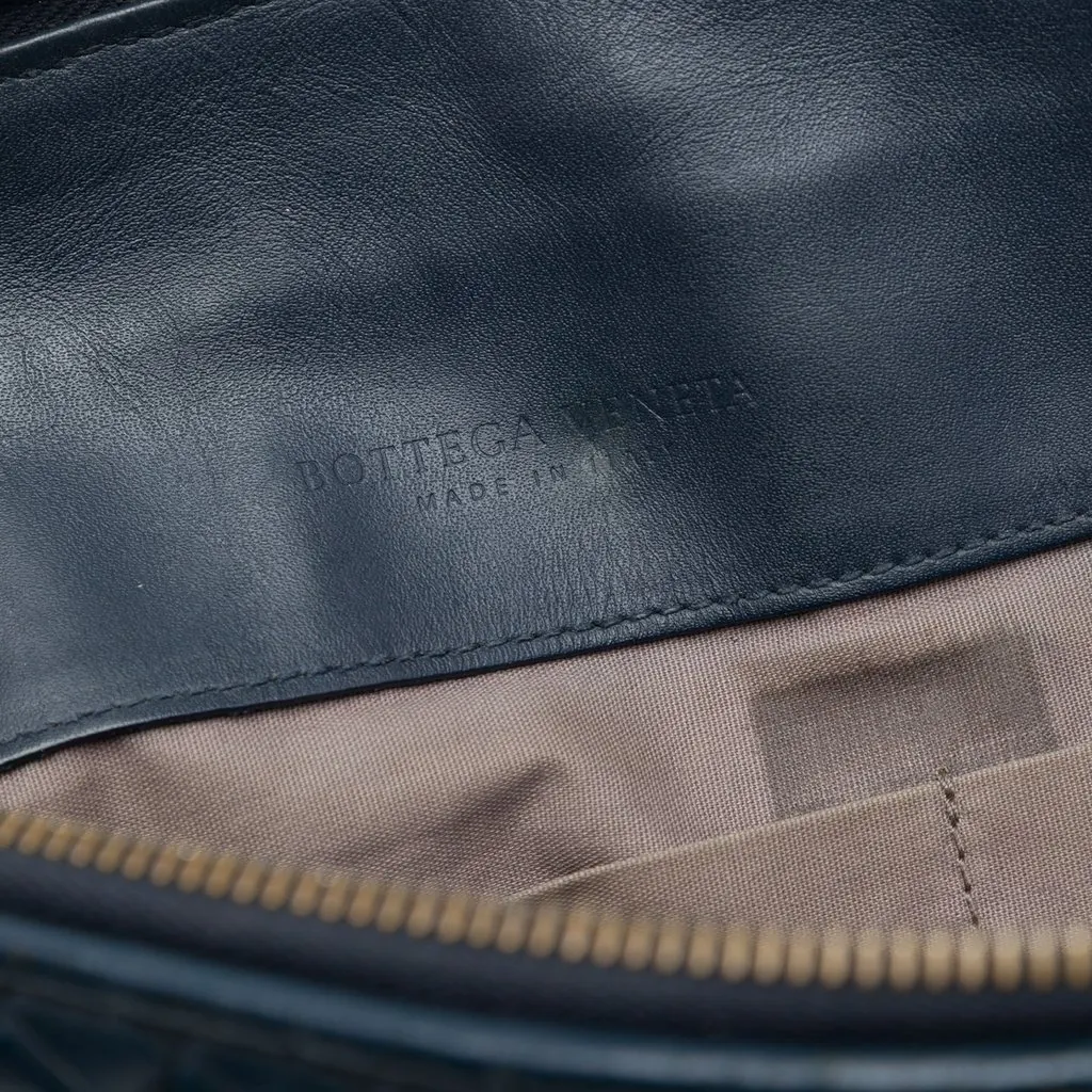 Bottega Veneta Nappa Intrecciato Clutch Blue Leather Very good - Box View