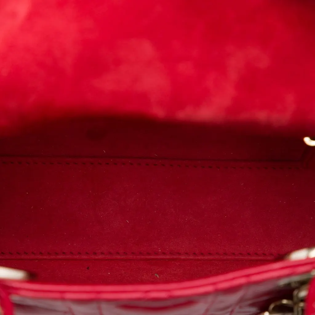 Dior DiorAmour Mini Lambskin Cannage Lady Dior Red Leather Very good - Model View