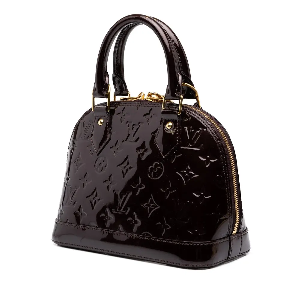 Louis Vuitton Monogram Vernis Alma BB Purple Leather Very good - Back View