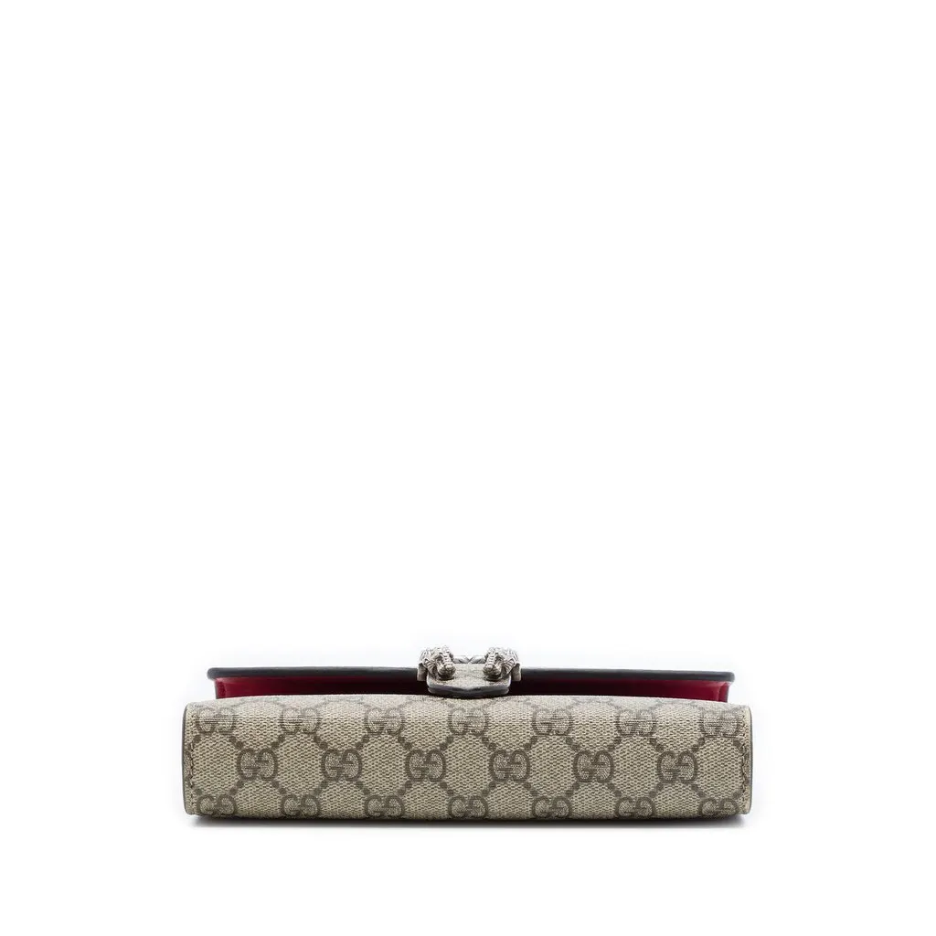 Gucci GG Supreme Dionysus Wallet on Chain Beige Canvas Very good - Inside View