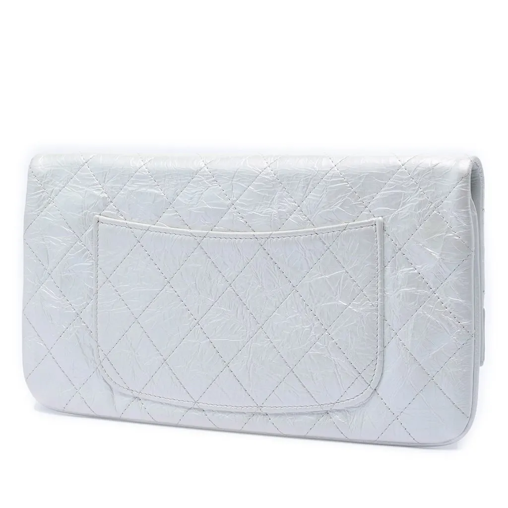 Chanel Iridescent Aged Calfskin 31 Clutch White Leather Very good - Back View