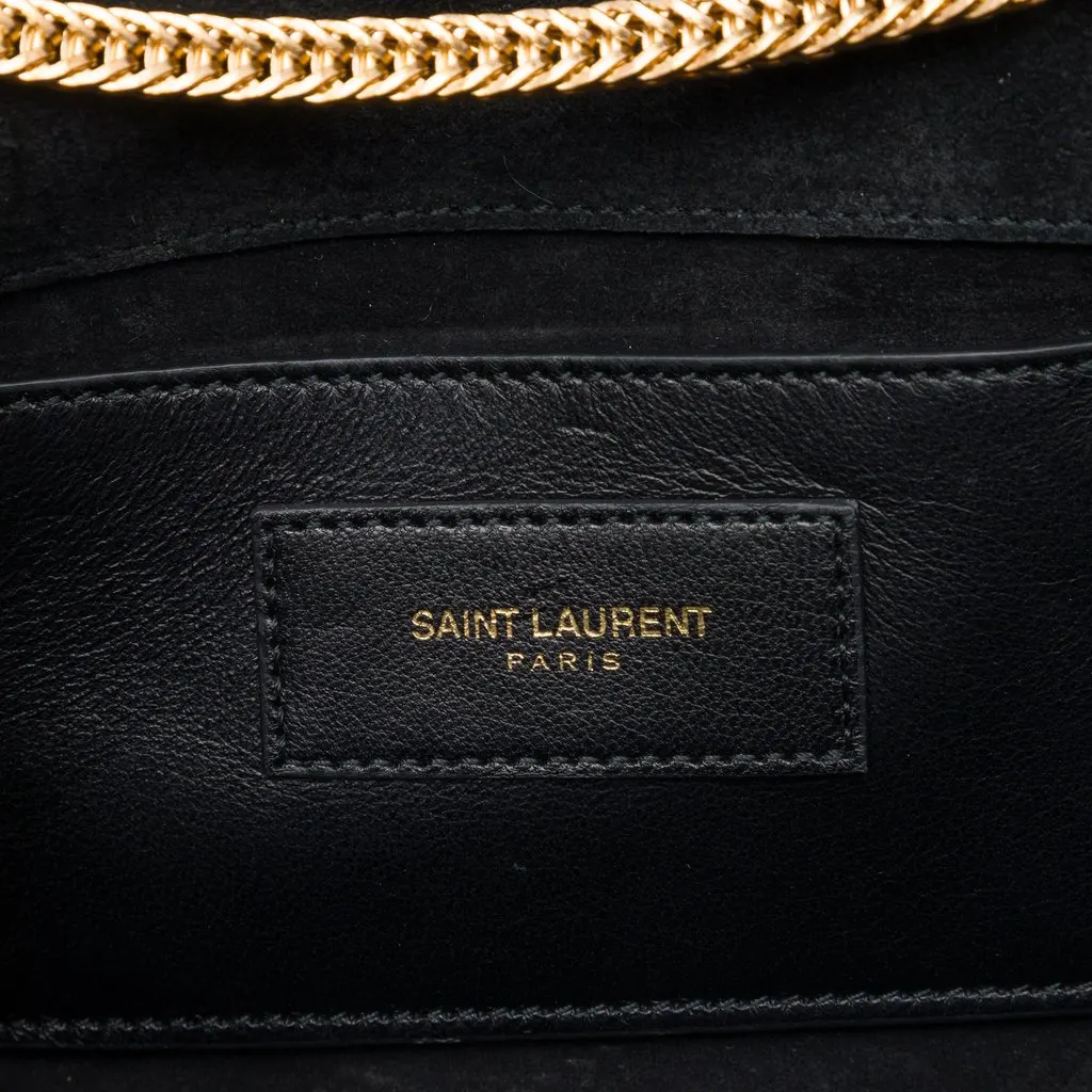 Saint Laurent Medium Patent Classic Monogram Kate Tassel Crossbody Black Leather Good - Box View
