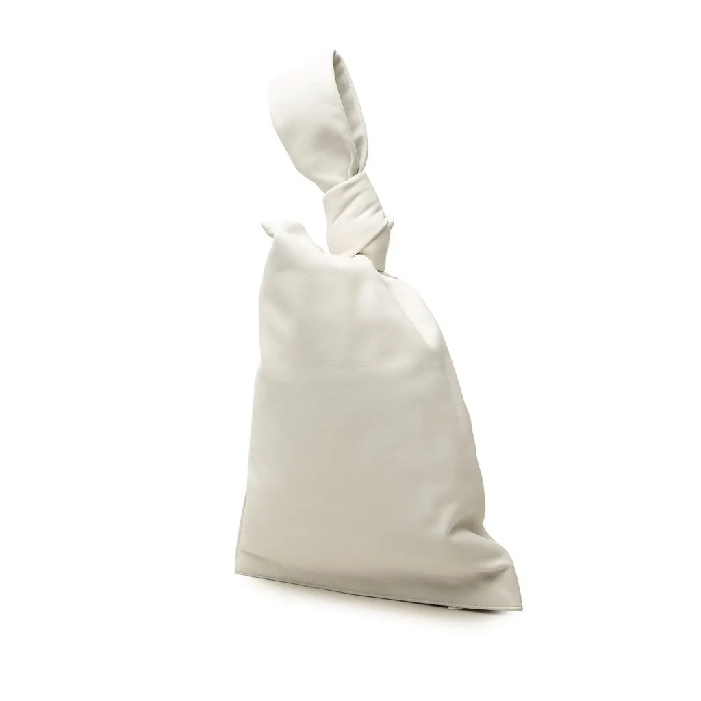 Bottega Veneta Nappa BV Twist Handbag White Leather Very good - Back View