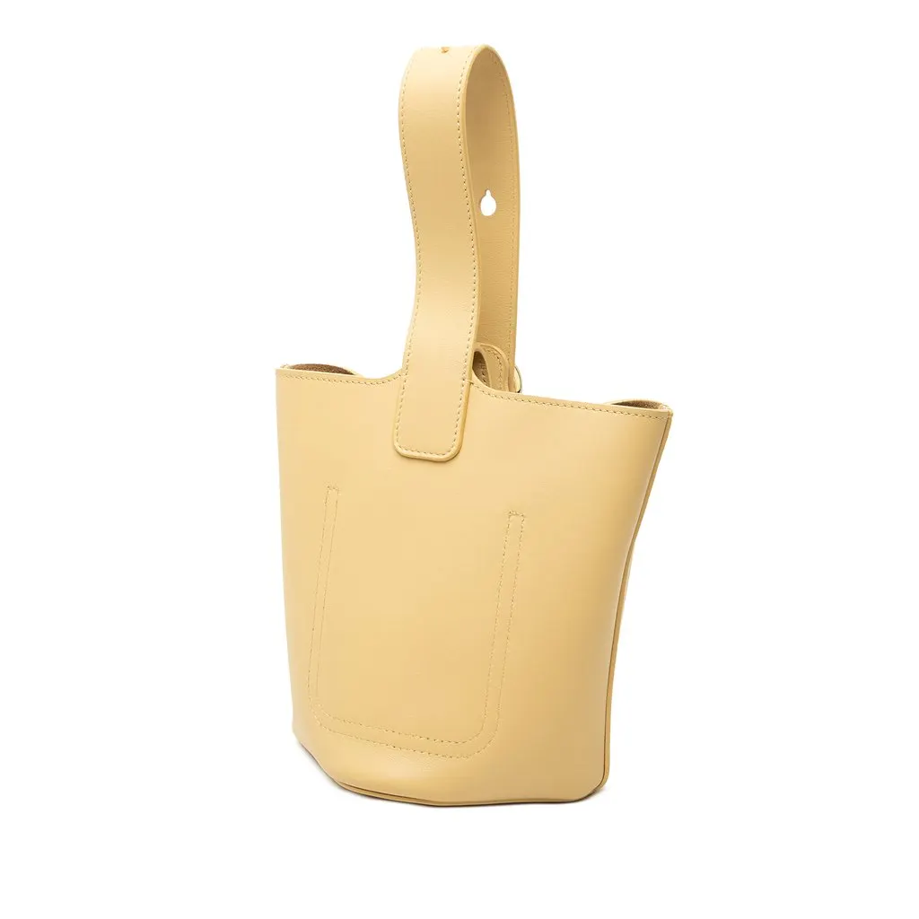 Loewe Mini Calfskin Pebble Bucket Bag Yellow Leather Very good - Back View