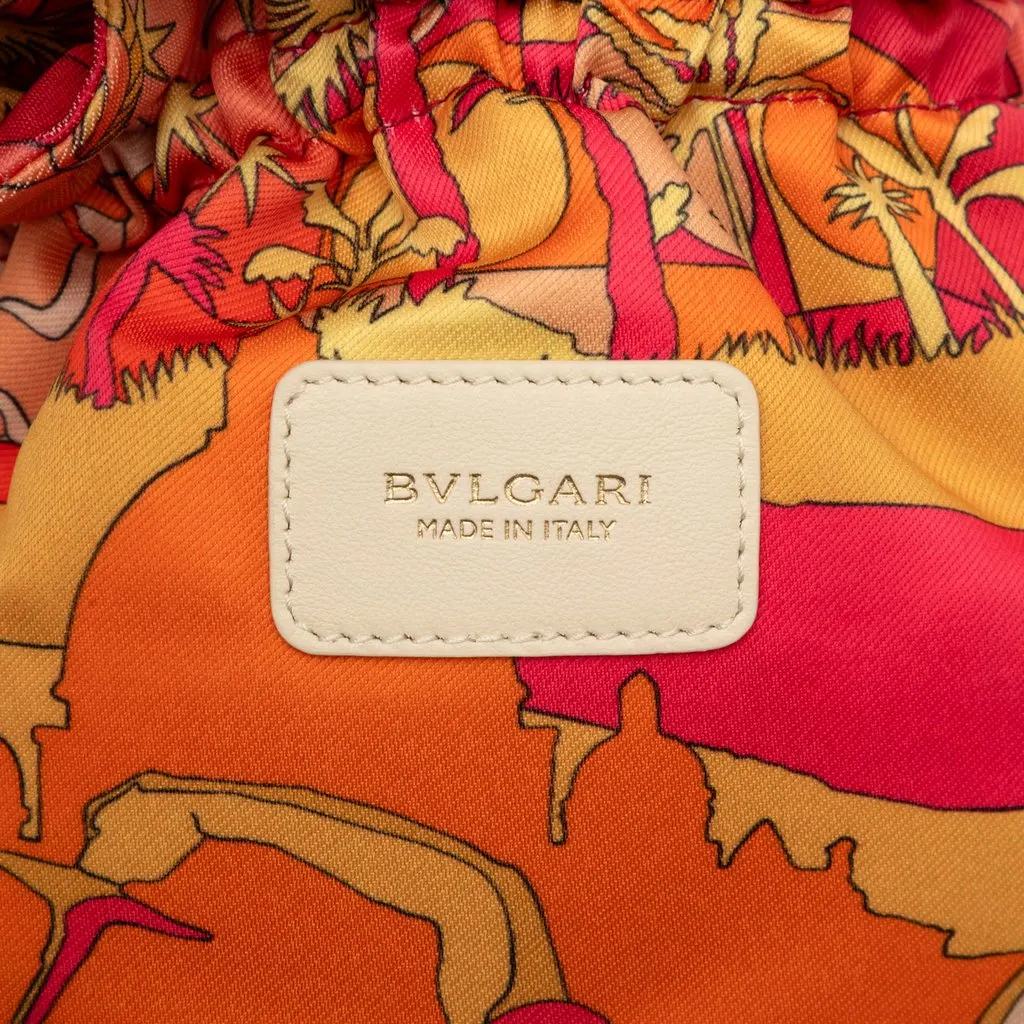 Bvlgari Wicker and Calfskin Serpenti Forever Bucket Bag Beige Very good - Box View