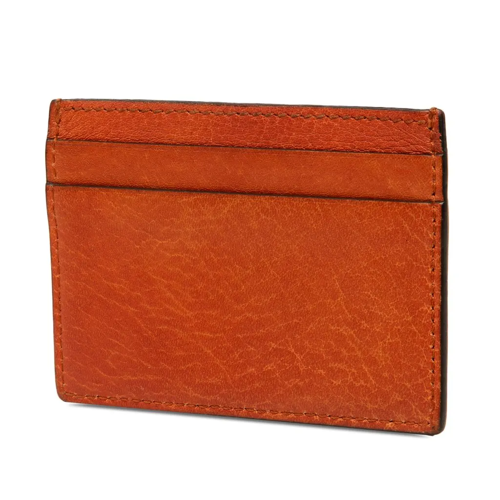 Gucci Guccissima Card Holder Orange Leather Very good - Back View