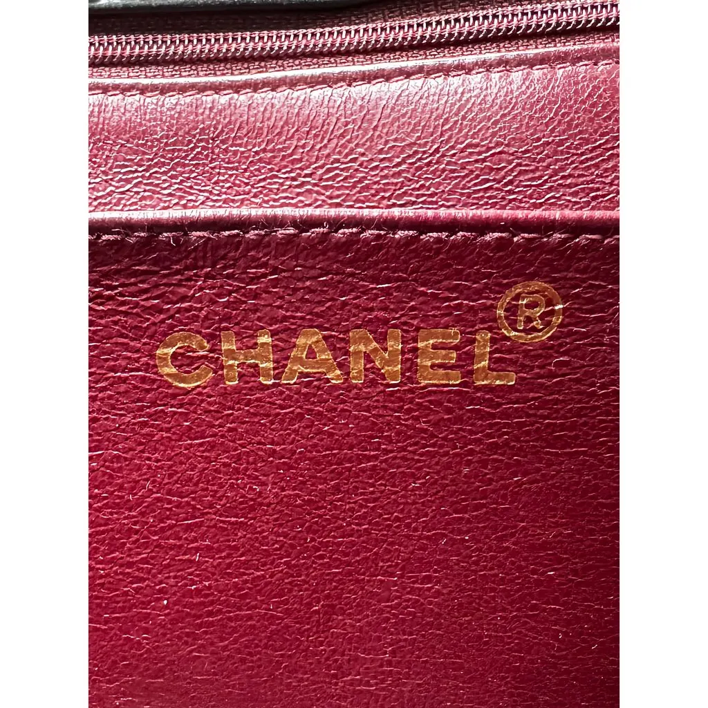 Chanel XL CC Quilted Lambskin Square Single Flap Black Leather Good - Box View