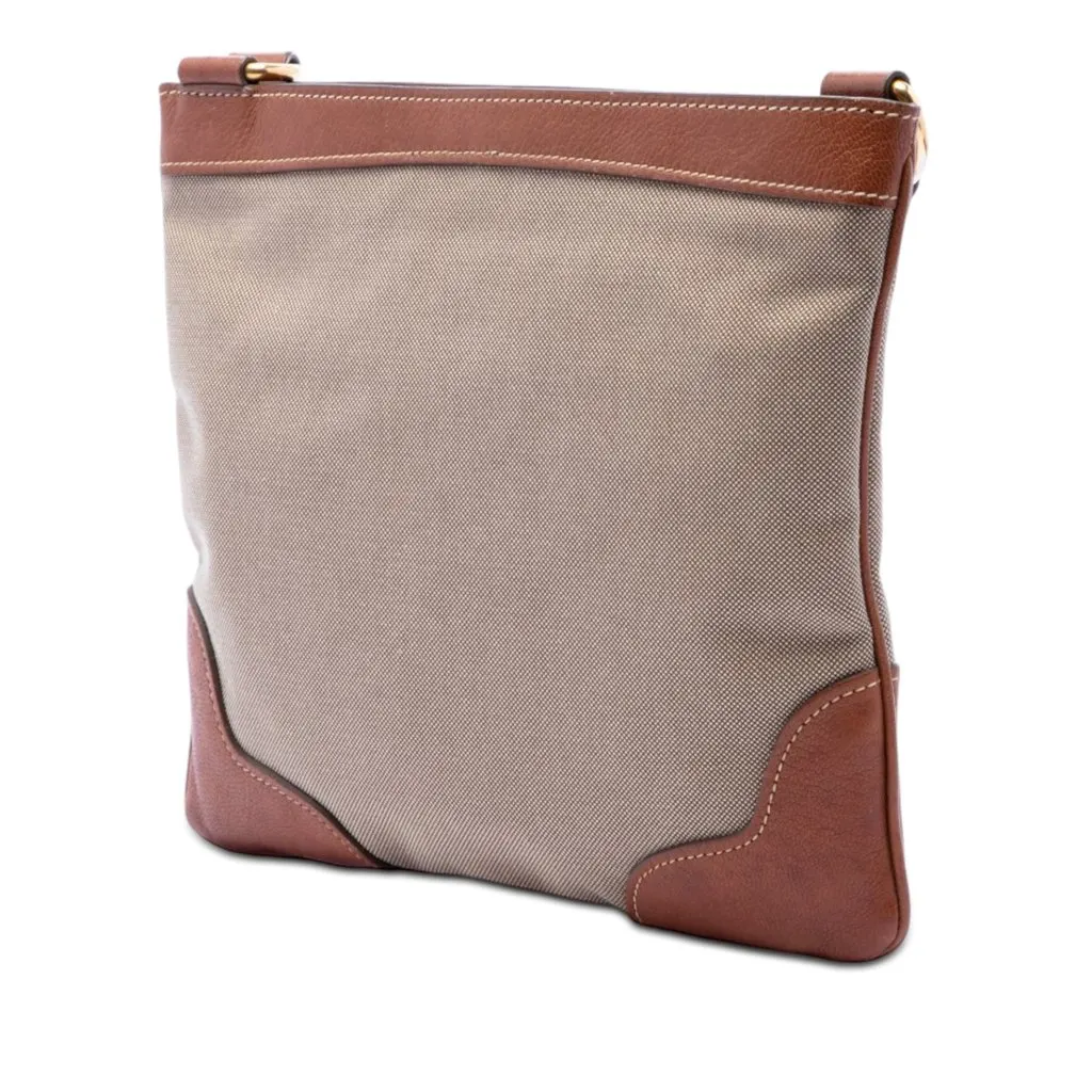 Prada Canvas Canapa Logo Crossbody Beige Very good - Back View