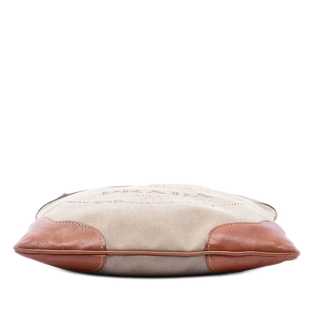 Prada Canvas Canapa Logo Crossbody Beige Very good - Inside View
