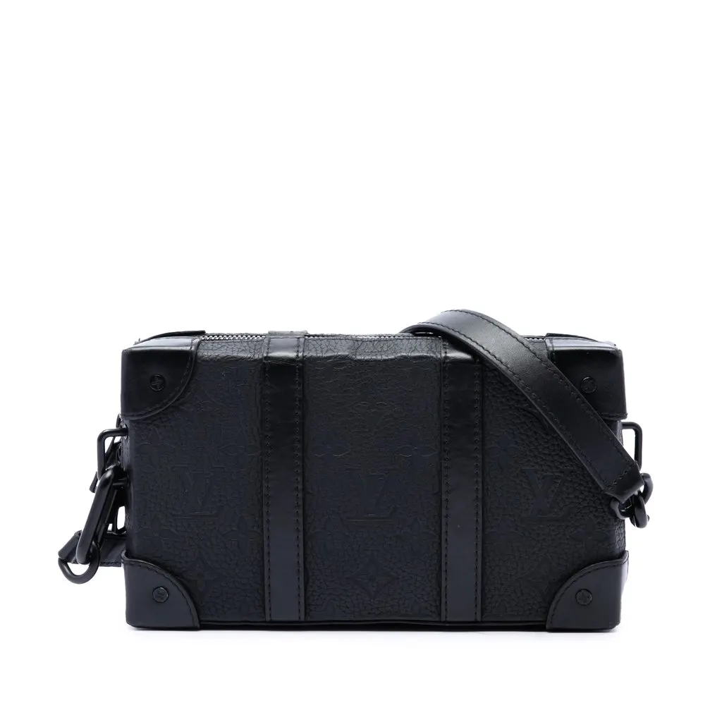 Louis Vuitton Monogram Taurillon Soft Trunk Wallet Black Leather Very good - Front View