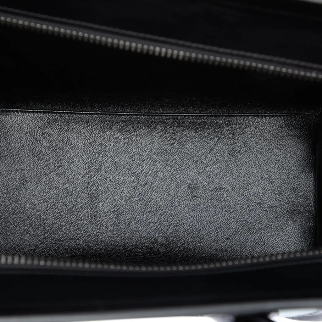 Celine Micro Tricolor Pony Hair Luggage Tote Blue Leather Good - Model View