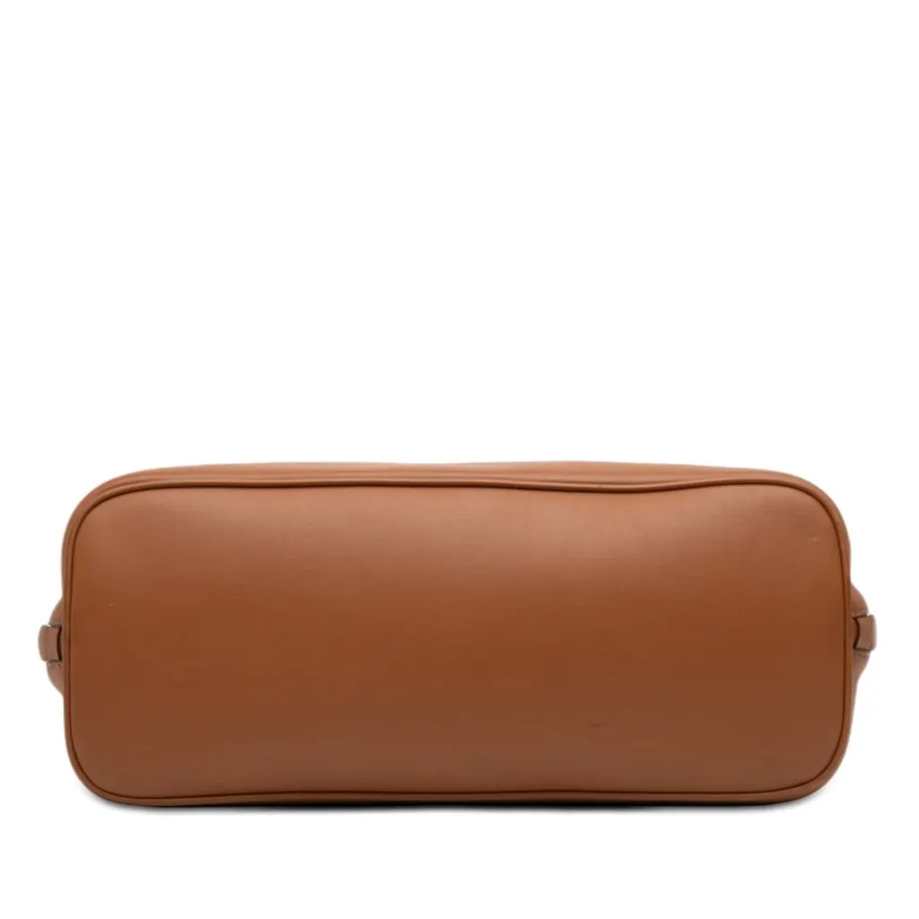 Miu Miu Softy Calfskin Embossed Logo Shoulder Bag Brown Leather Very good - Inside View