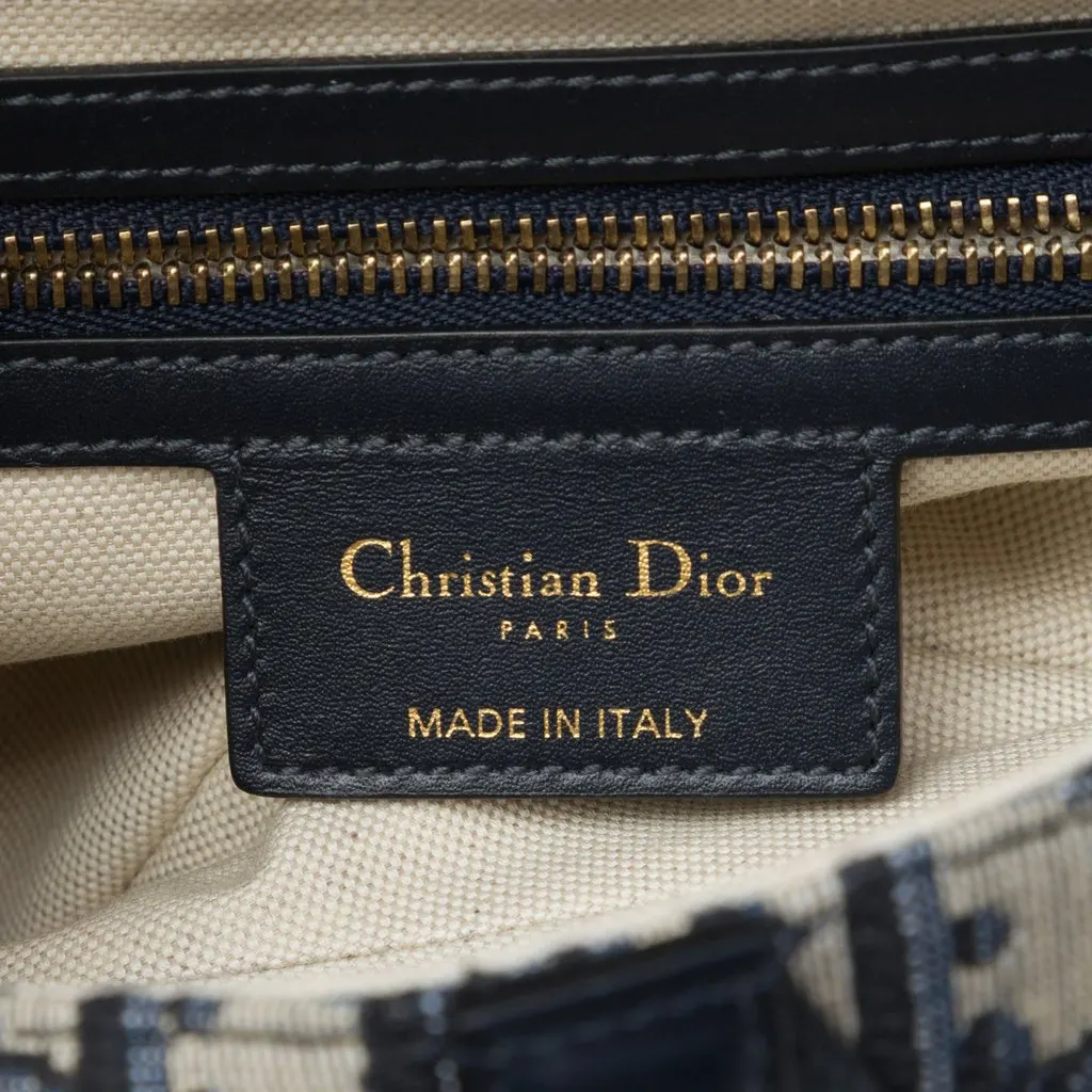Dior Oblique Canvas Saddle Bag Blue Canvas Very good - Box View