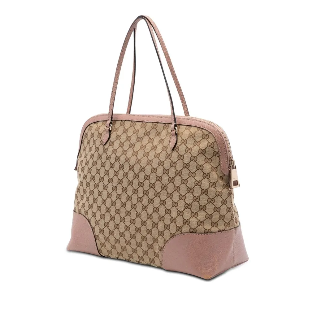 Gucci Large GG Canvas Bree Dome Tote Beige Very good - Back View