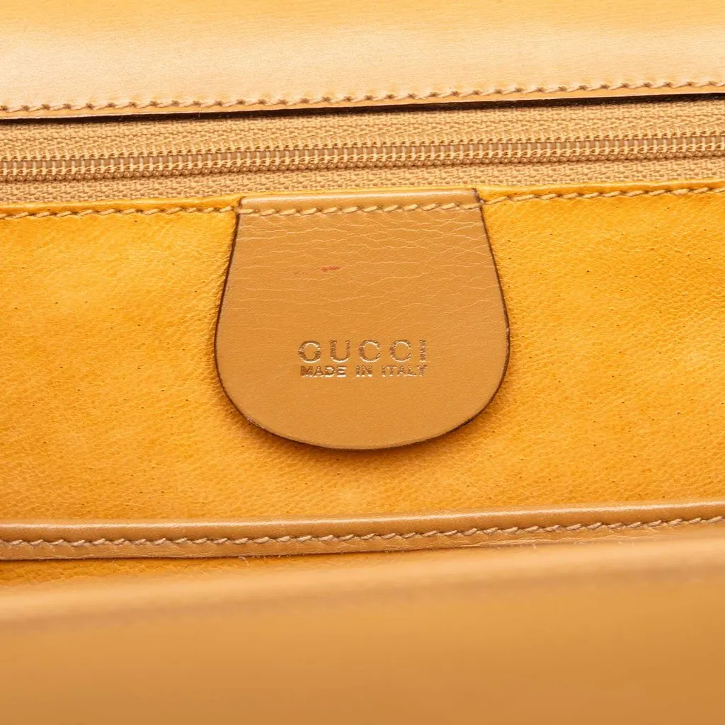 Gucci Calfskin Bamboo Night Brown Leather Very good - Box View
