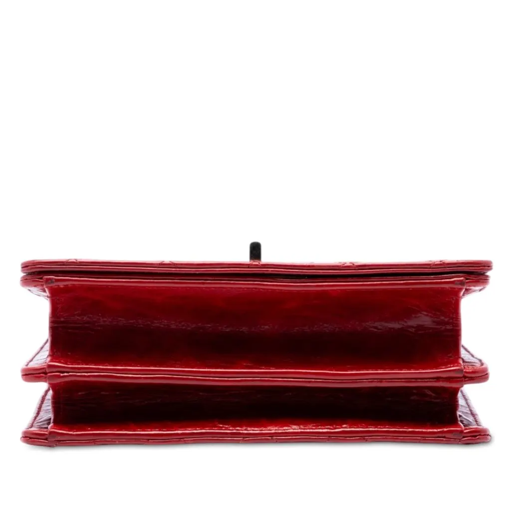 Chanel Large Quilted Glazed Calfskin Reissue 2.55 Rita Top Handle Flap Red Leather Very good - Inside View