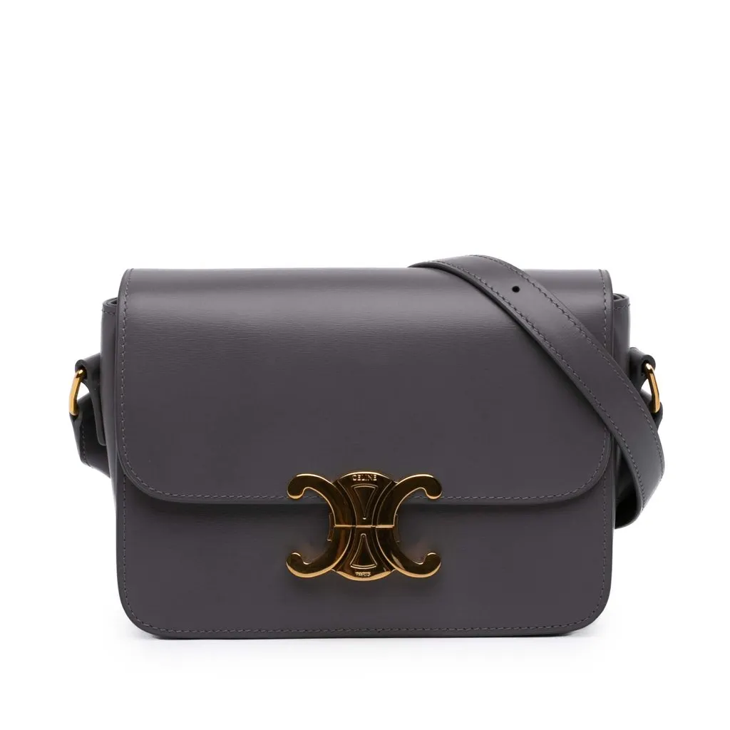 Celine Teen Shiny Calfskin Triomphe Crossbody MultiColor Leather Very good - Front View