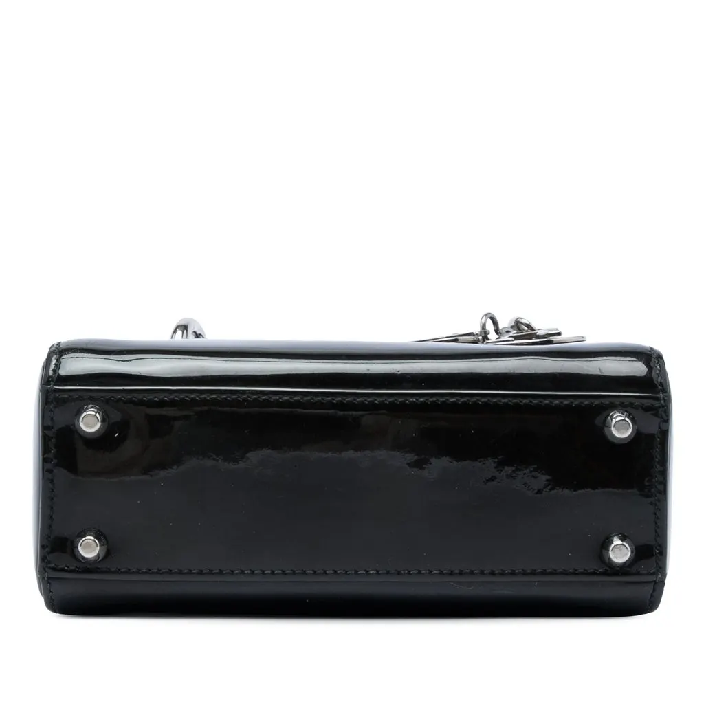Dior Mini Patent Lady Dior Black Leather Very good - Inside View