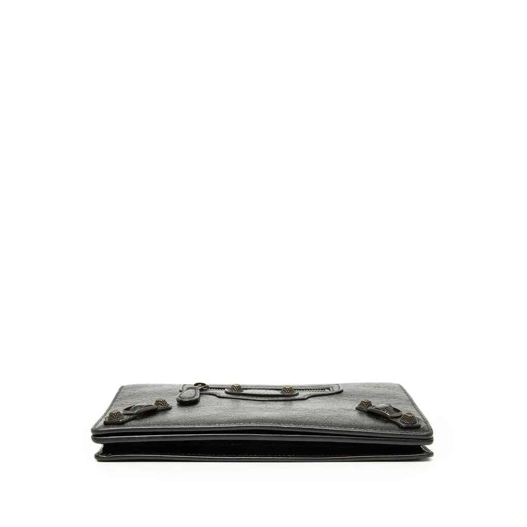 Balenciaga Lambskin Motocross Giant 12 Wallet on Chain Black Leather Very good - Inside View