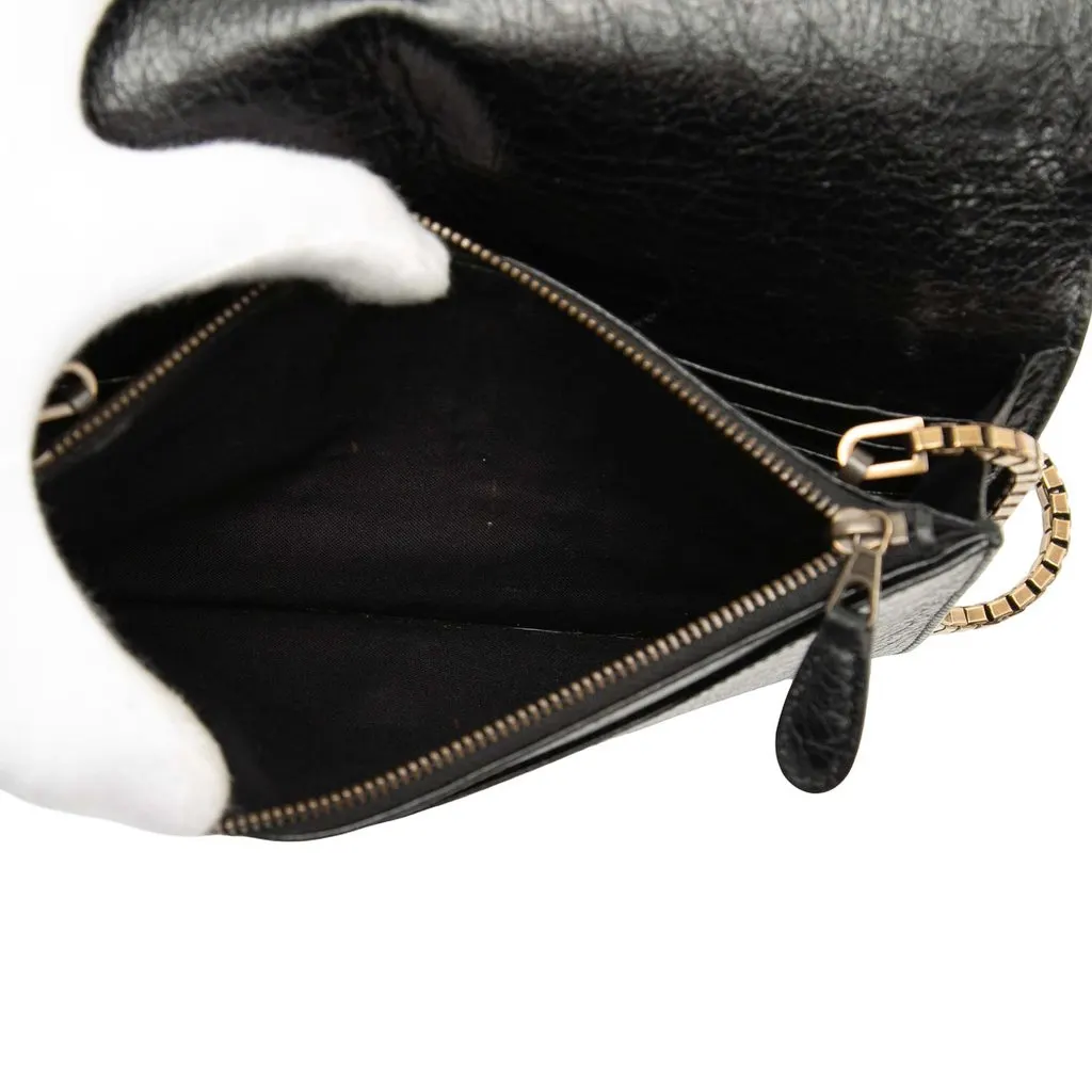 Balenciaga Lambskin Motocross Giant 12 Wallet on Chain Black Leather Very good - Model View