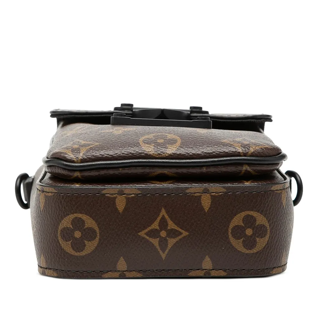 Louis Vuitton Monogram Macassar S Lock Vertical Wearable Crossbody Brown Very good - Inside View