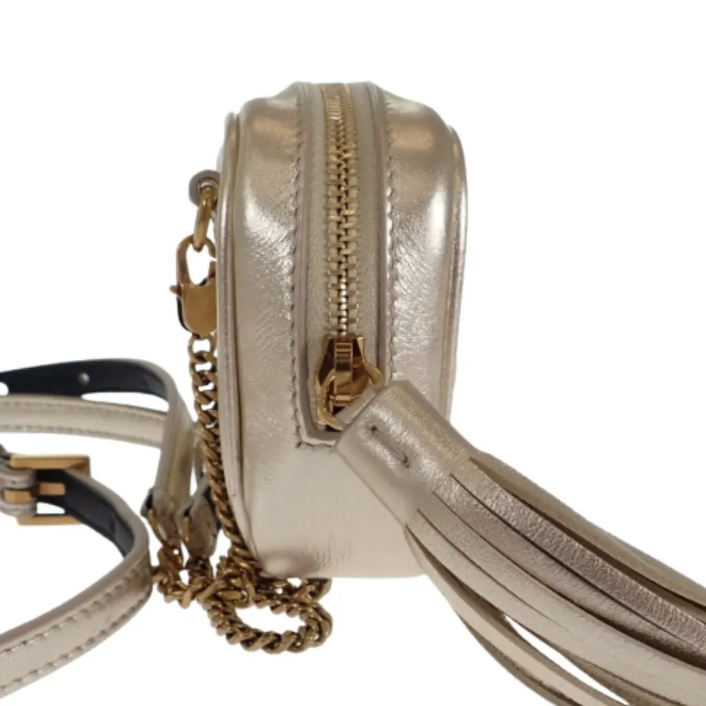 Saint Laurent Baby Metallic Matelasse Calfskin Monogram Lou Camera Bag Gold Leather Very good - Box View