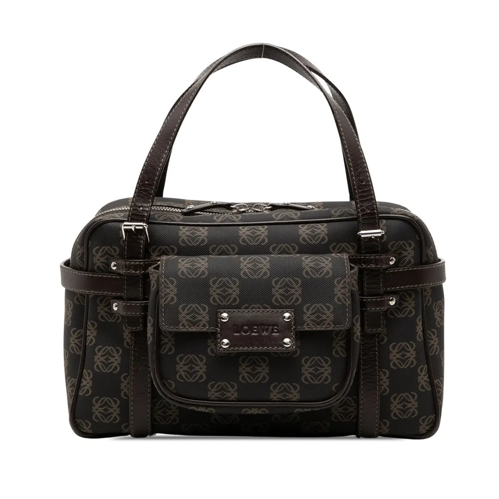 Loewe Anagram Coated Canvas Handbag Brown Canvas Very good - Front View