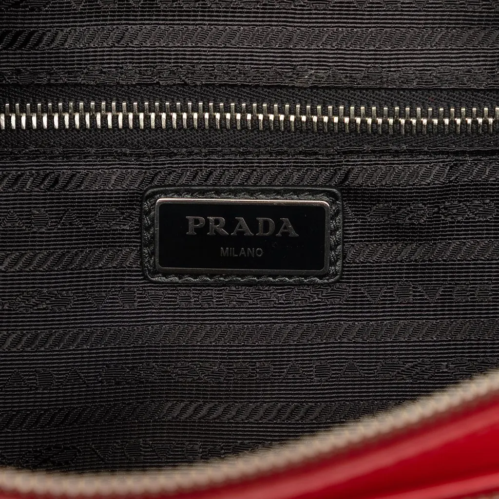 Prada Leather Zip Pocket Belt Bag Red Leather Very good - Box View