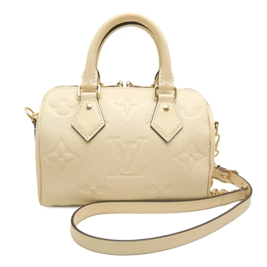 Louis Vuitton Monogram Empreinte Speedy Bandouliere 20 White Leather Very good - Front View