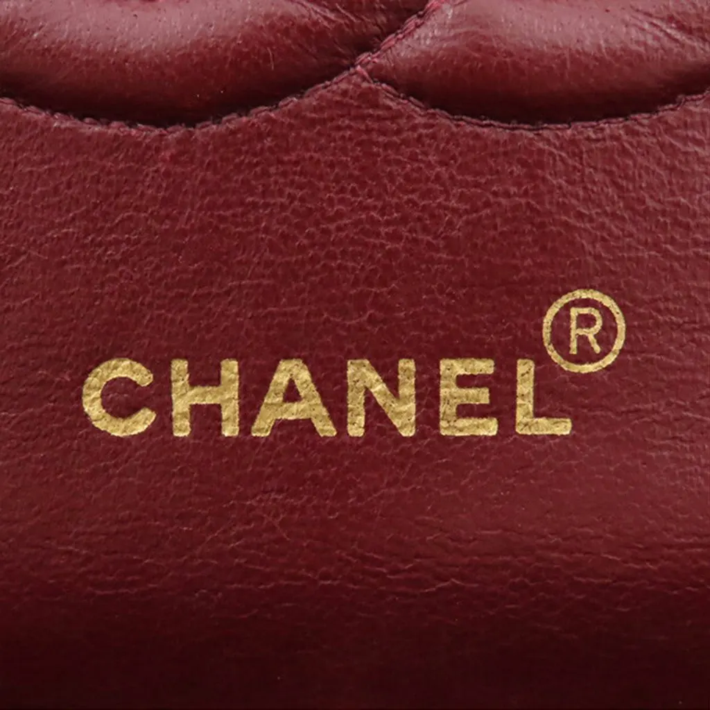 Chanel Medium Classic Lambskin Double Flap Black Leather Very good - Box View