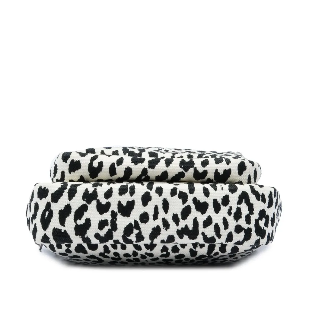 Saint Laurent Leopard Print Canvas Sid Messenger Bag White Very good - Inside View