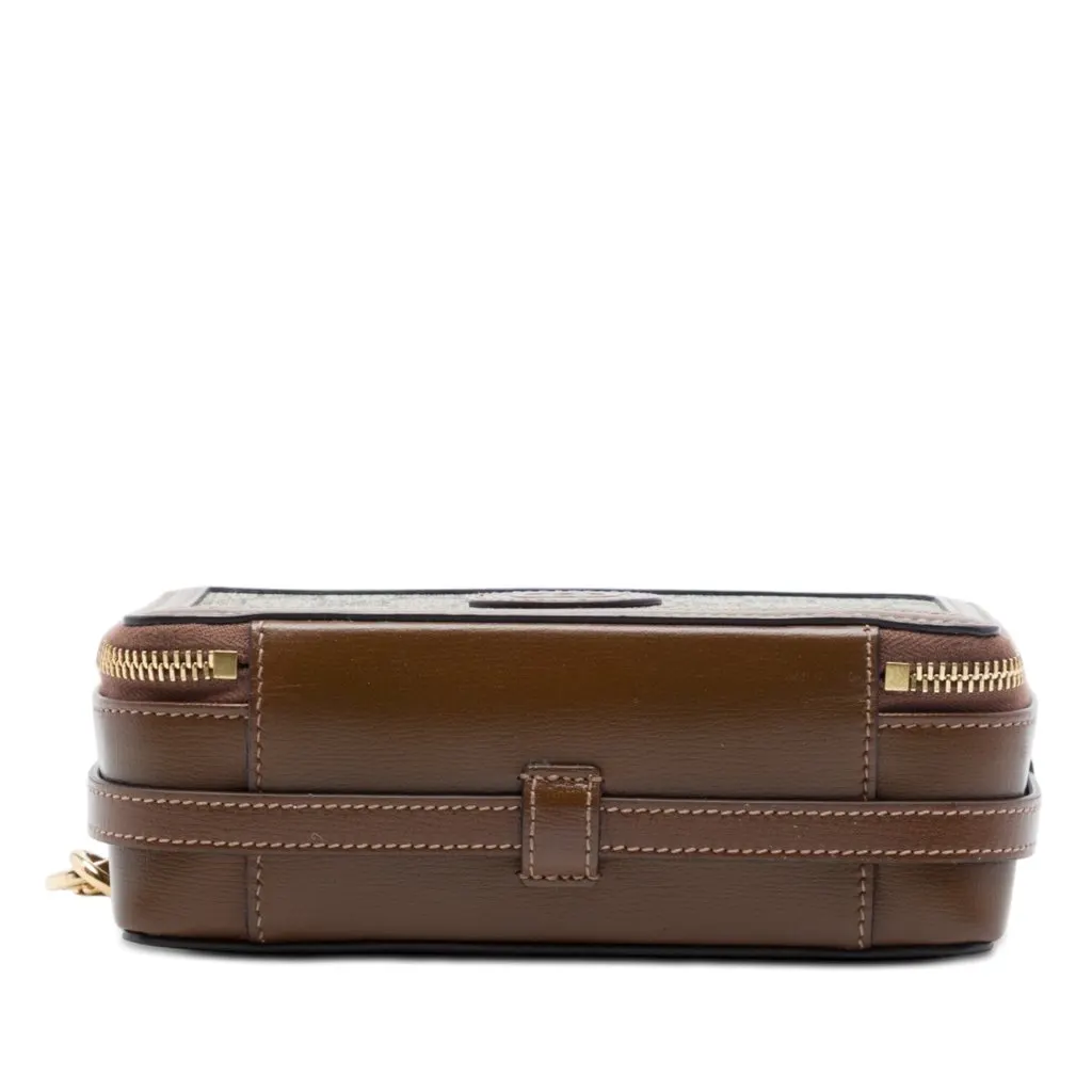 Gucci GG Supreme Interlocking G Crossbody Beige Canvas Very good - Inside View
