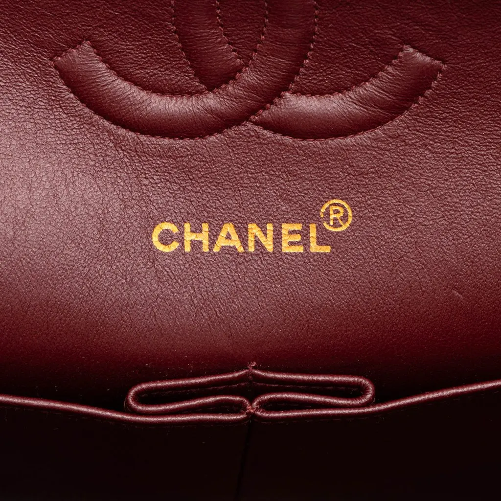 Chanel Medium Classic Lambskin Double Flap Black Leather Very good - Box View