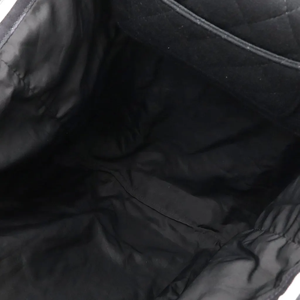 Chanel Canvas Graffiti Foldable Shopping Tote in Jersey Flap Black Very good - Inside View