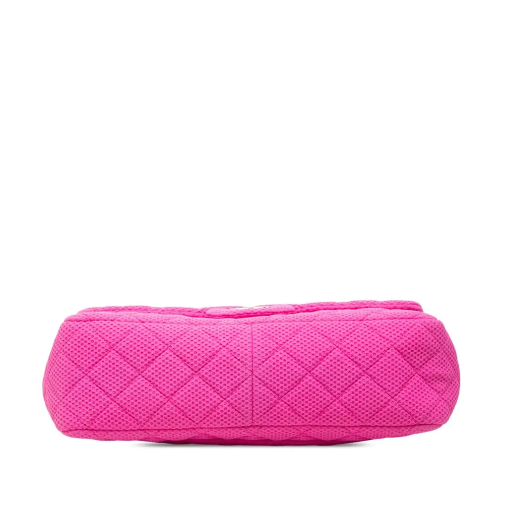 Chanel Jumbo Classic Mesh Single Flap Pink Polyester Very good - Inside View